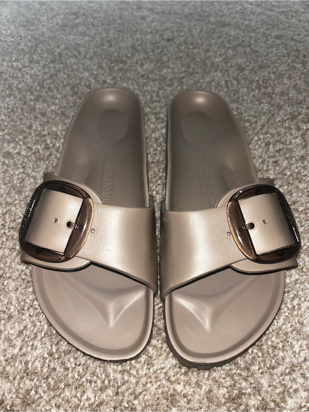 Gray Taupe Birkenstock Madrid Big Buckle EVA- 41 (I believe narrow)